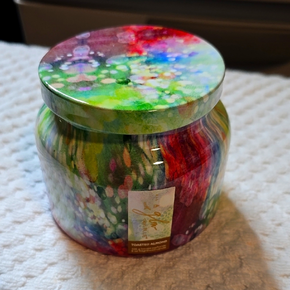 ♥️Anthropologie Toasted Almond Scented Candle Jar